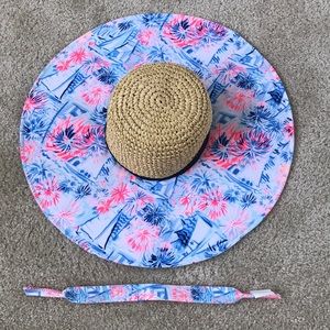 Lilly Pulitzer Beach Hat & Sunglasses Strap Bundle